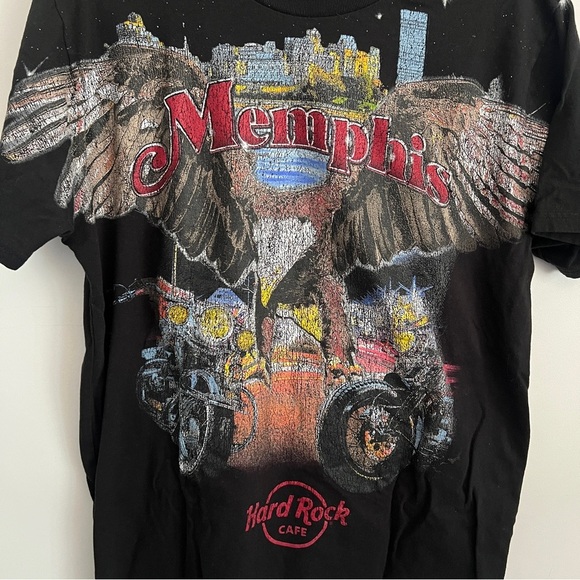Hard Rock Cafe x Pacsun Memphis Black Graphic T-Shirt -Men's Size Large - Picture 2 of 6